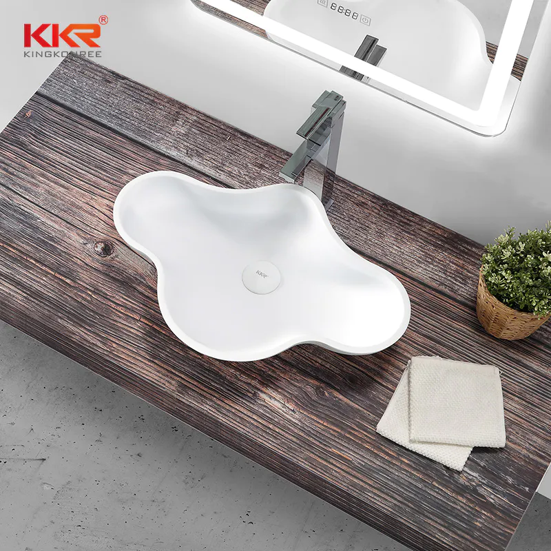 Special Design Bathroom Unique Wash Basin Artificial Stone Sink
