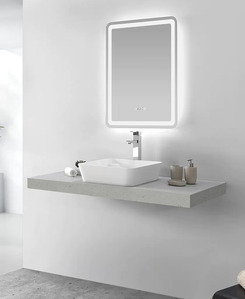 approved above counter square bathroom sink design for hotel