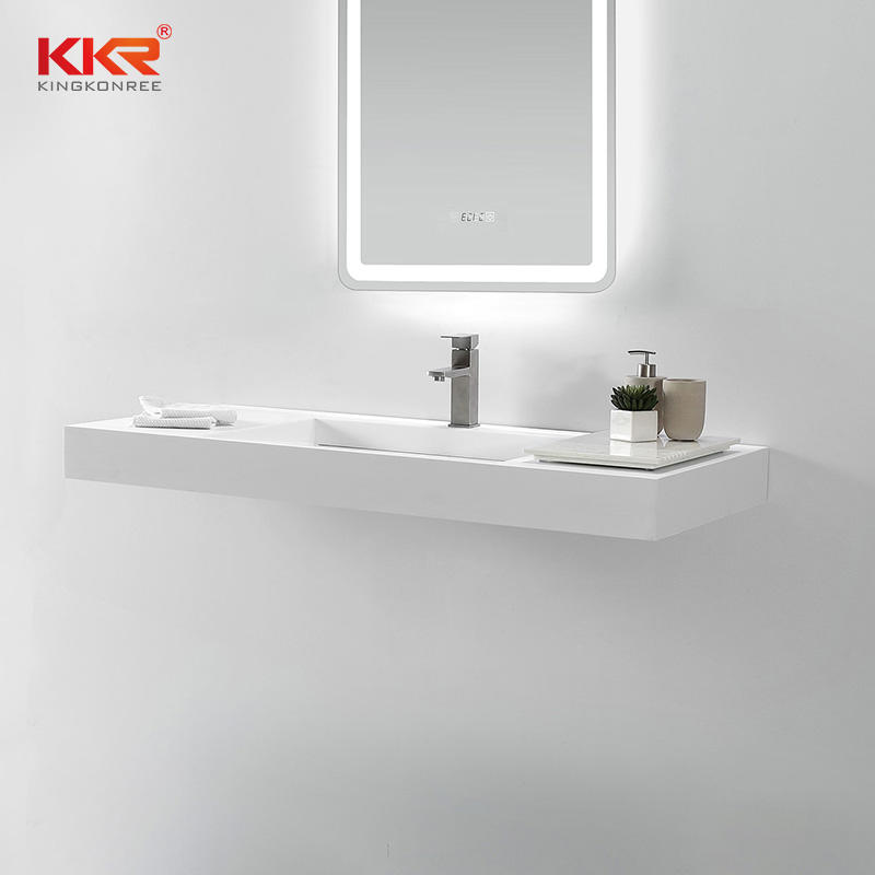 Luxury Design Small Slope Wall Hung Wash Basin Artificial Stone Sink