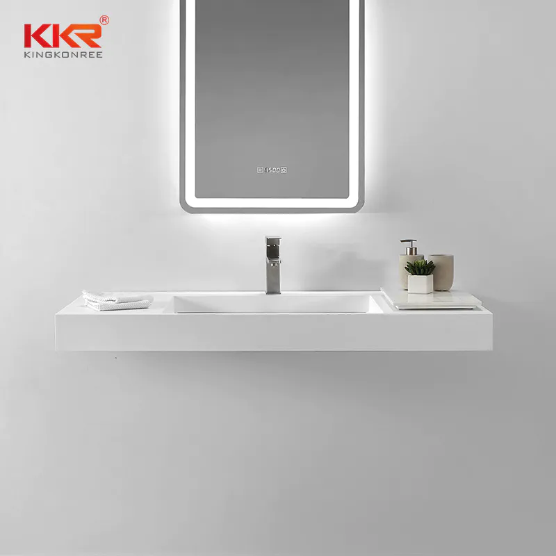 Luxury Design Small Slope Wall Hung Wash Basin Artificial Stone Sink