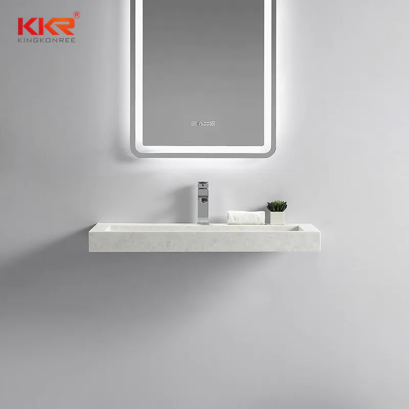 Hot Sales Europe Design Small Slope Solid Surface Wall Hung Basin