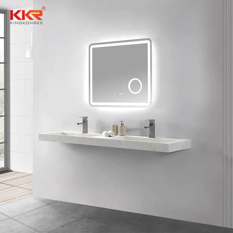 Marble Color Luxury Design Double Sink Small Slope Wall Hung Basin