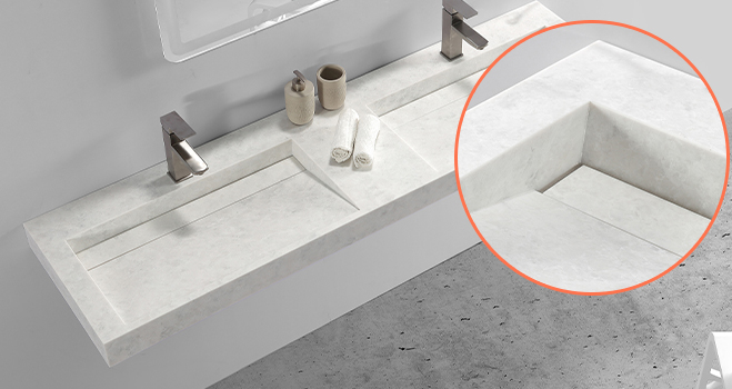 KingKonree rectangle wall hung concrete basin manufacturer for bathroom-6