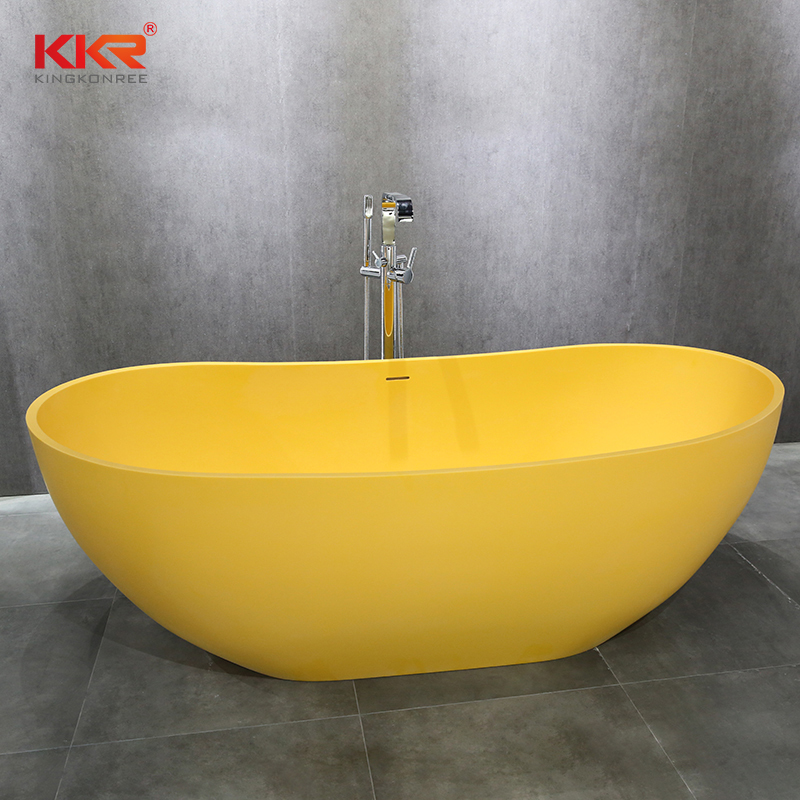Elegant Composite Resin Stone Solid Surface Freestanding Bathtub KKR-B054