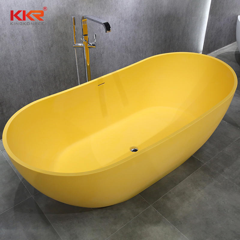 Elegant Composite Resin Stone Solid Surface Freestanding Bathtub KKR-B054