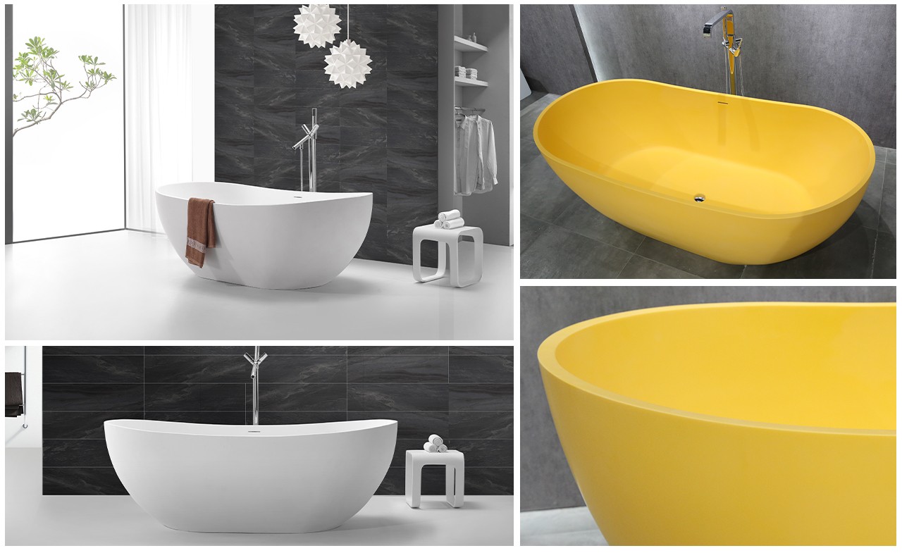 KingKonree high-quality rectangular freestanding bathtub free design for hotel-14