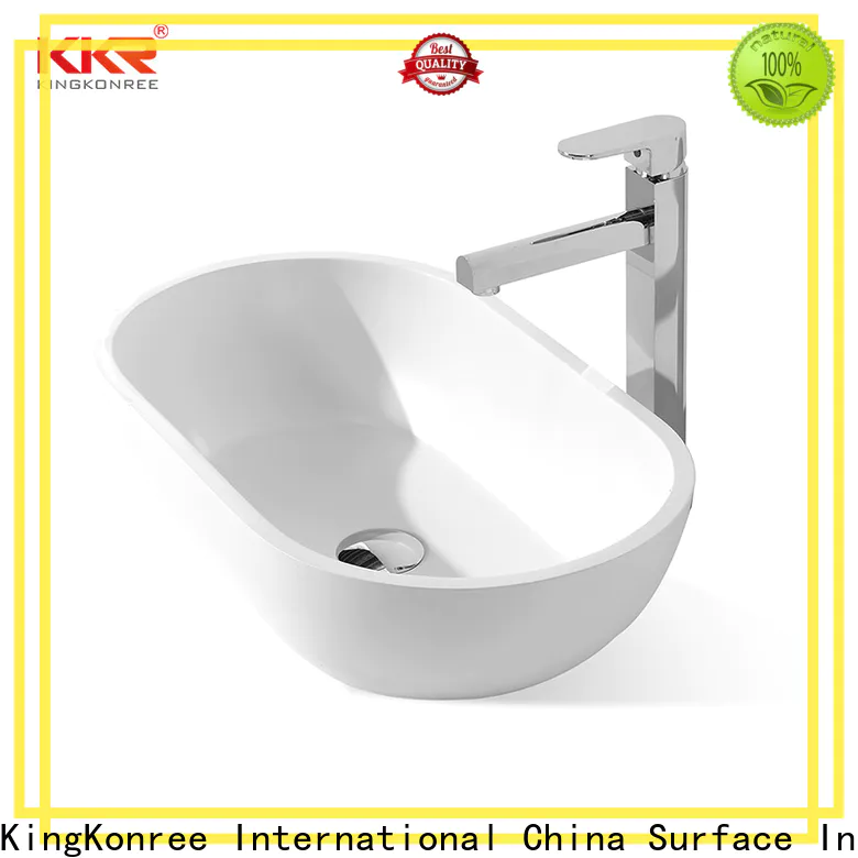 KingKonree pure above counter vessel sink at discount for restaurant