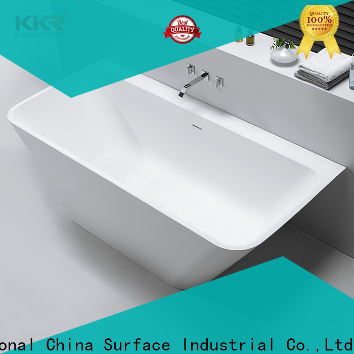 KingKonree standard solid surface bathtub free design for family decoration