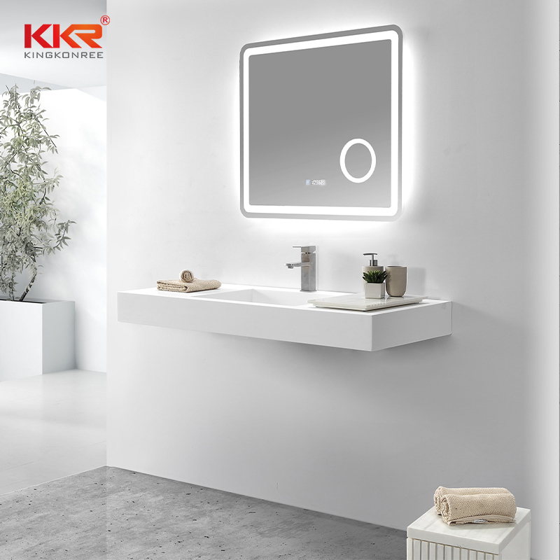 High-end Europe Fashion Design White Solid Surface Wall Hang Basin