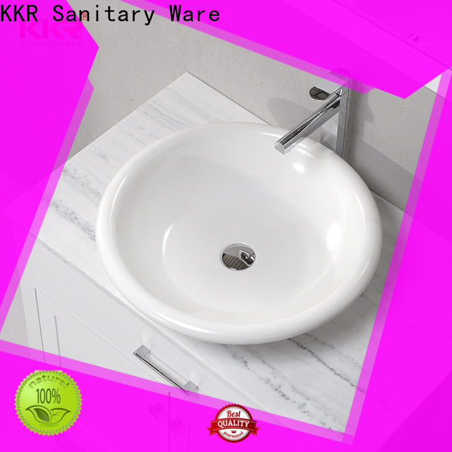KingKonree elegant above counter vessel sink supplier for hotel