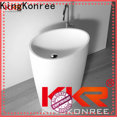 KingKonree resin free standing wash basin factory price for hotel