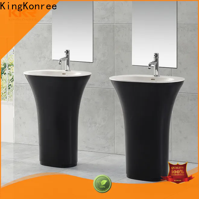 KingKonree acrylic freestanding basin supplier for motel