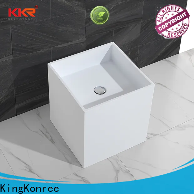 KingKonree rectangle stand alone bathroom sink manufacturer for motel