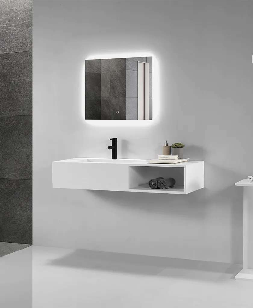 slope caroma wall mounted basin design for home