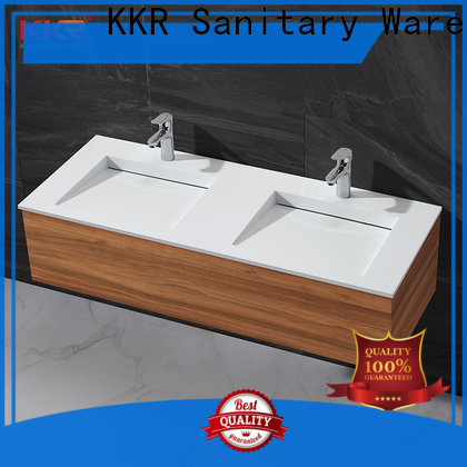 KingKonree smooth wash basin with cabinet hindware customized for hotel