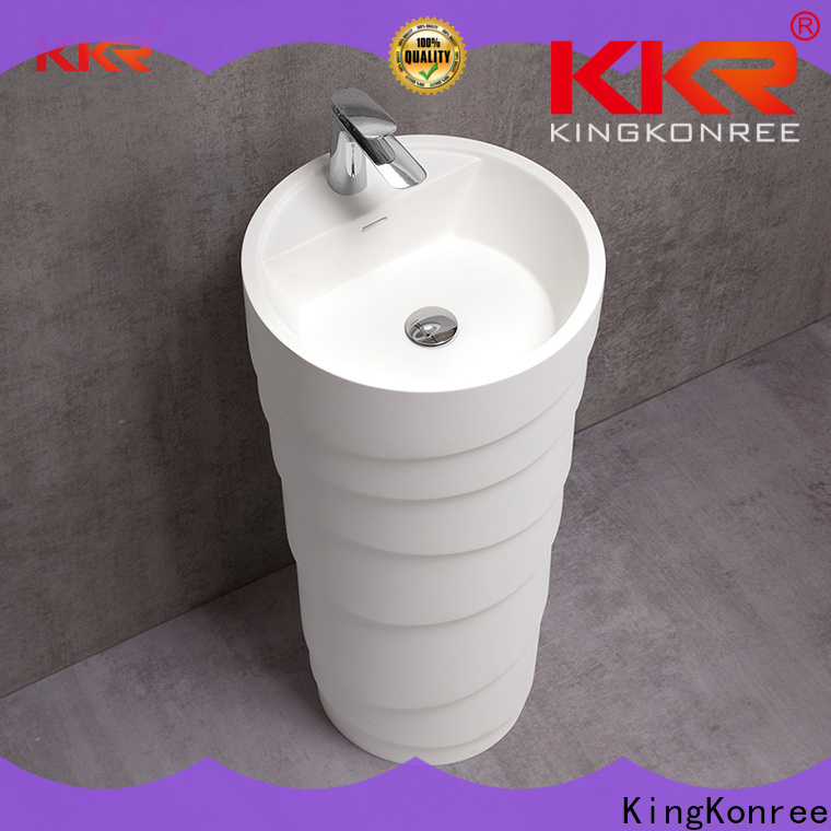 KingKonree freestanding pedestal sink supplier for bathroom