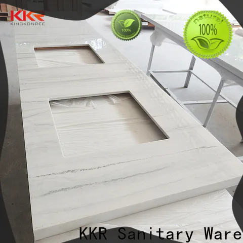 KingKonree royal solid surface bathroom countertops under-mount for hotel