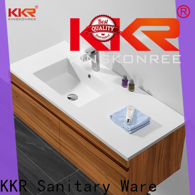 acrylic wash basin with cabinet hindware customized for motel