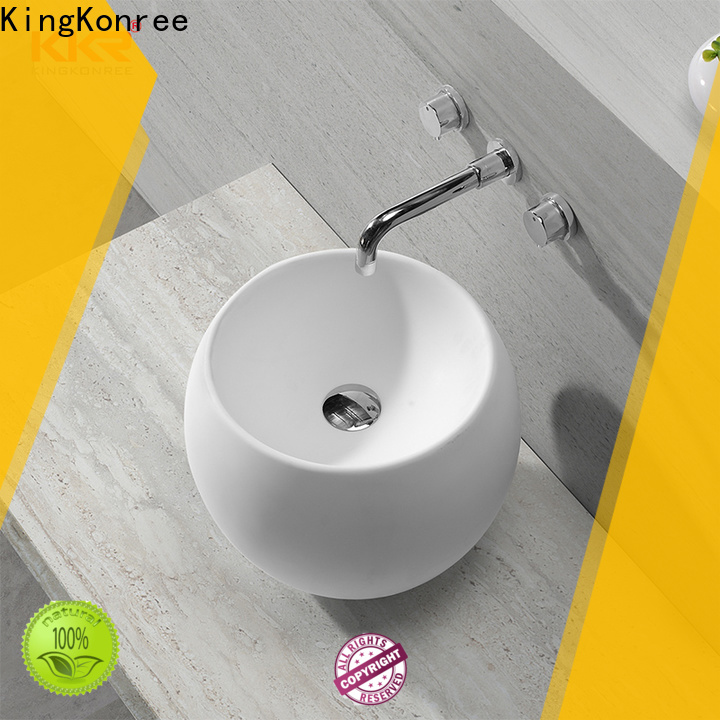KingKonree pure top mount bathroom sink customized for room