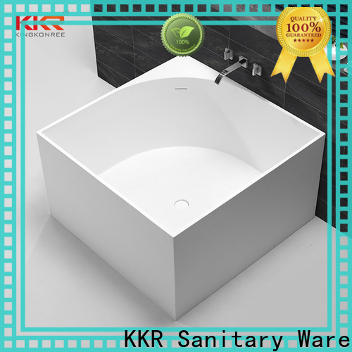 KingKonree black solid surface bathtub free design