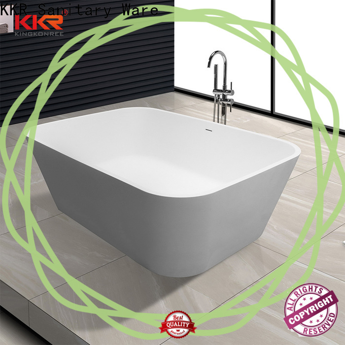 KingKonree marble freestanding soaking bathtub free design for shower room