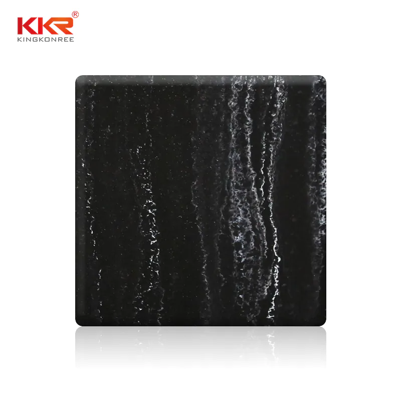 Black Texture Marble Resin Solid Surface Sheet