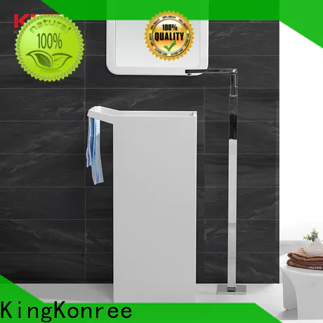 KingKonree solid stand alone bathroom sink manufacturer for hotel