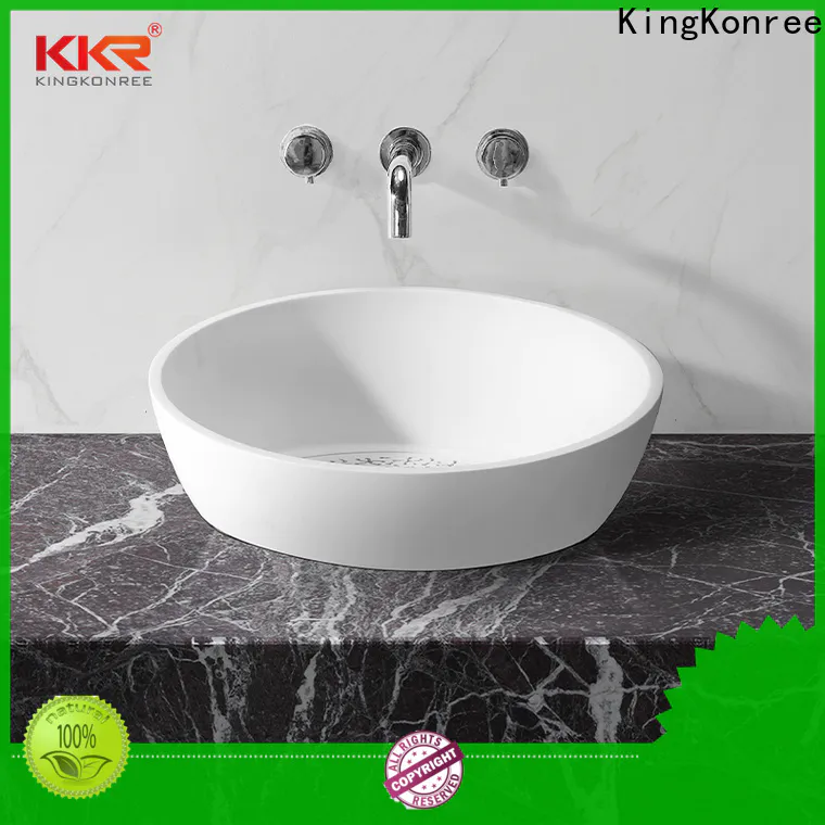 KingKonree black above counter vessel sink cheap sample for hotel