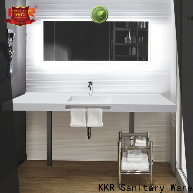 white solid surface bathroom countertops sink for hotel