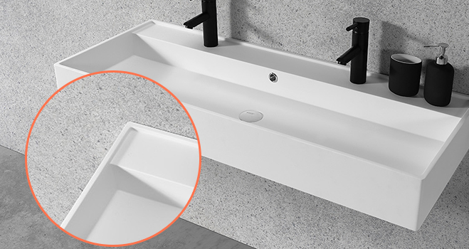 900mm wall hung bathroom basins sink for hotel-5