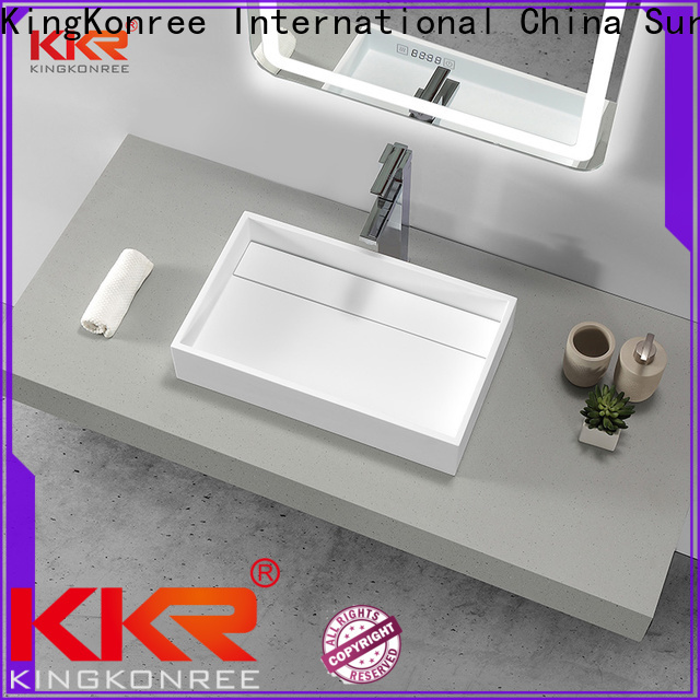 KingKonree durable bathroom countertops and sinks at discount for restaurant