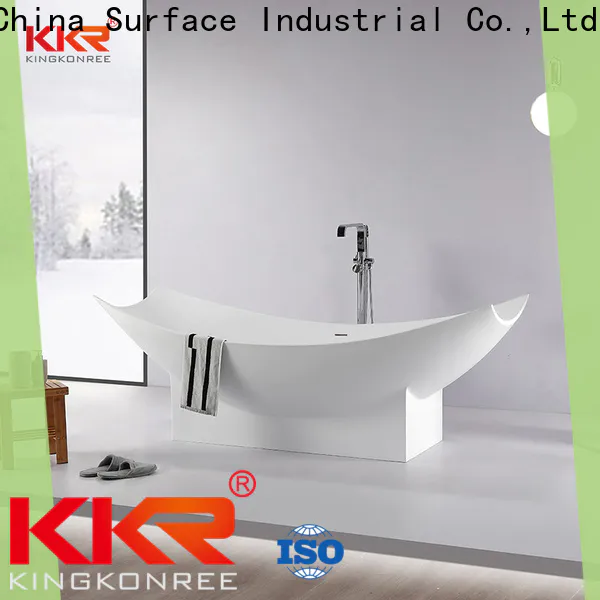 KingKonree white solid surface freestanding tubs ODM for family decoration