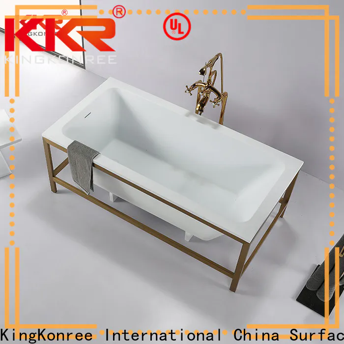 KingKonree stone resin freestanding bath at discount