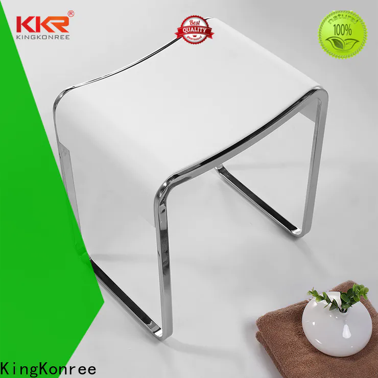 KingKonree stainless steel white bathroom stool supplier for room