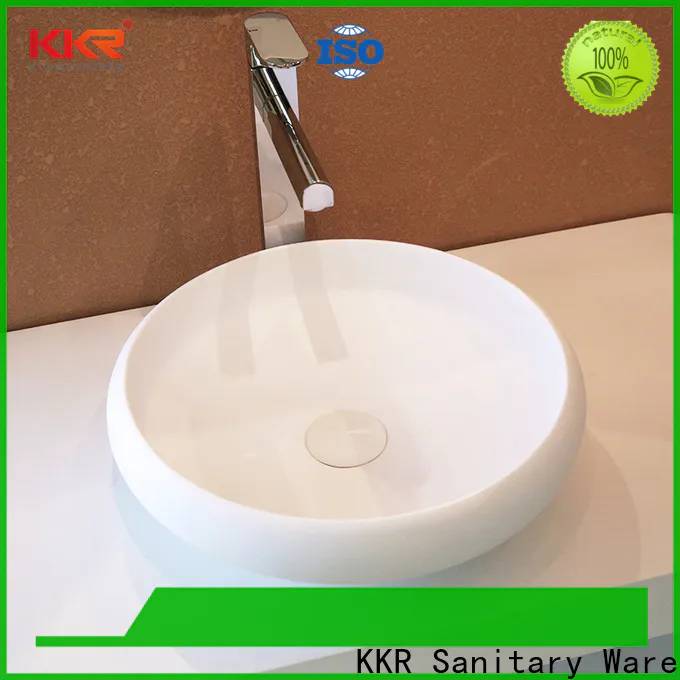 KingKonree white top mount bathroom sink design for restaurant