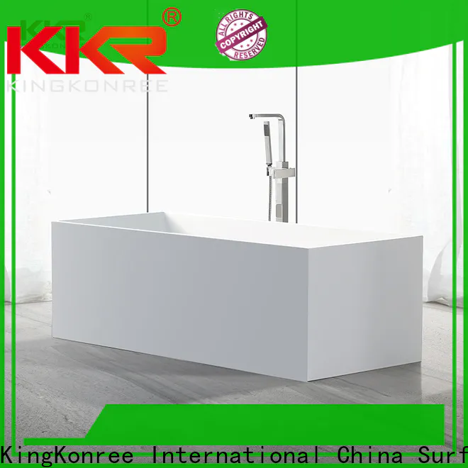 KingKonree matt round freestanding bathtub at discount for shower room