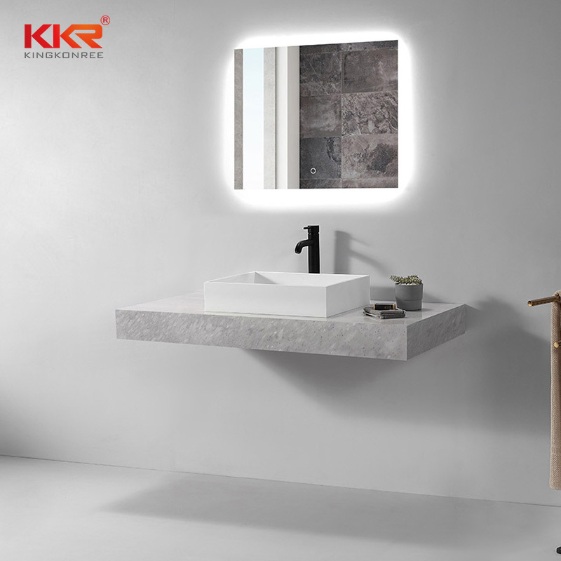 Acrylic Solid Surface Bathroom Toilet Above Counter Wash Basin KKR-1112