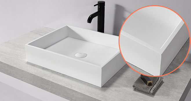 white small countertop basin customized for home-5