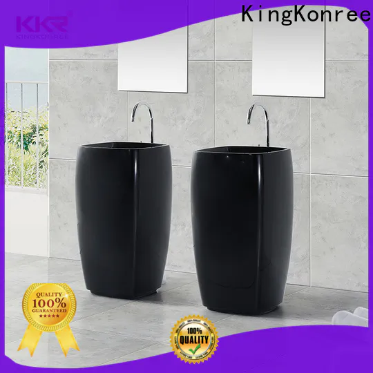 KingKonree sturdy freestanding pedestal sink manufacturer for motel