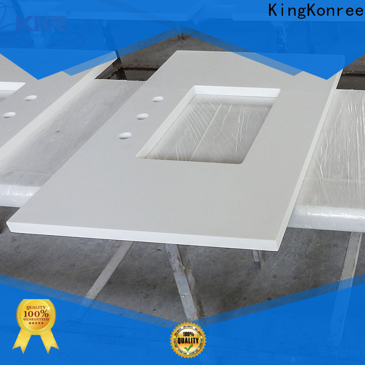 KingKonree integrated solid stone countertops customized for bathroom