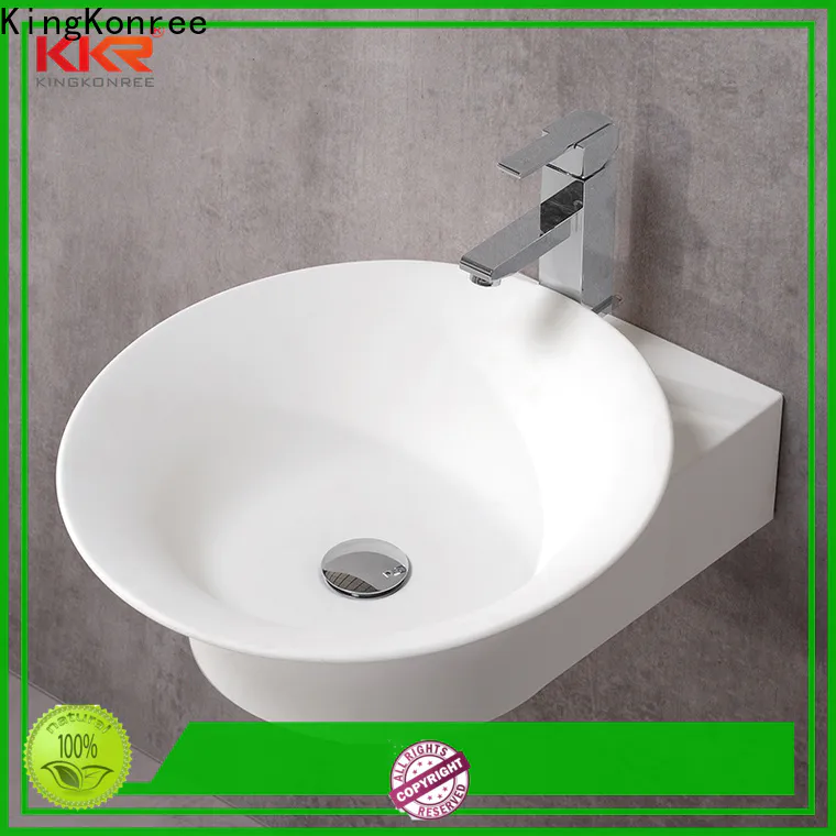 KingKonree high-end solid surface sink on-sale for hotel