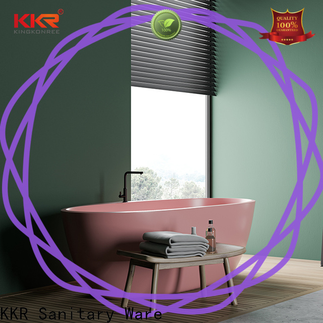 KingKonree solid surface freestanding tub OEM for family decoration