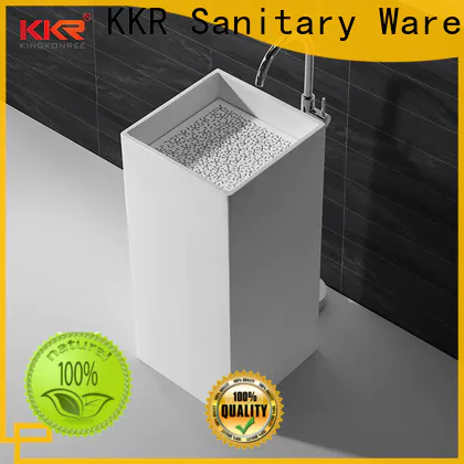 KingKonree freestanding pedestal sink factory price for motel
