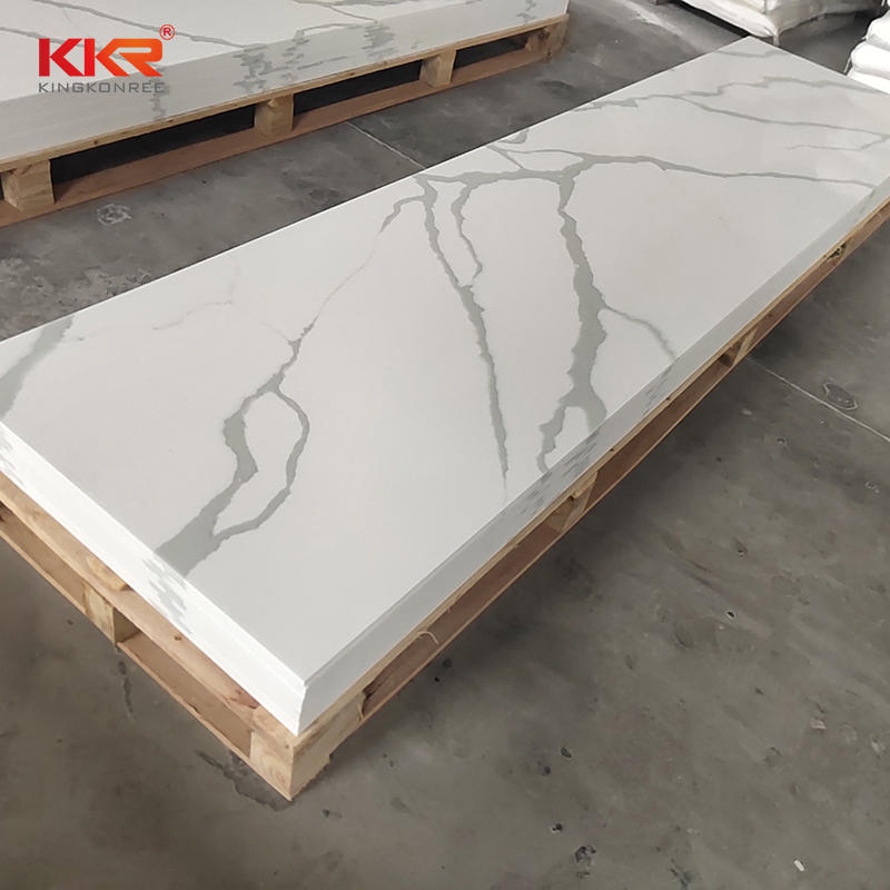 Newly Carrara Marble Stone Artificial Solid Surface Sheet KKR-M069