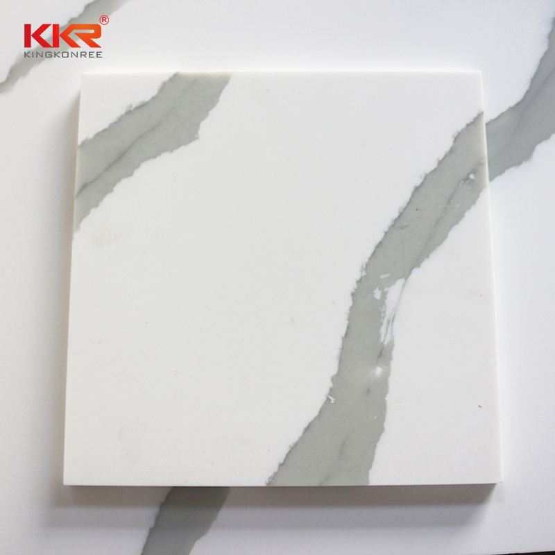 Newly Carrara Marble Stone Artificial Solid Surface Sheet KKR-M069