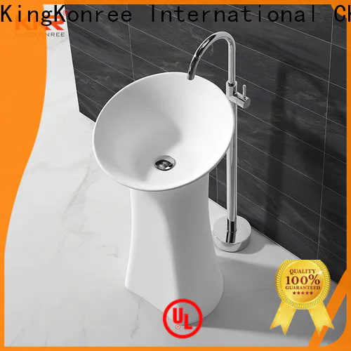 KingKonree rectangle freestanding pedestal sink factory price for home