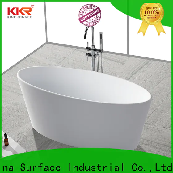 KingKonree durable round freestanding bathtub custom for family decoration