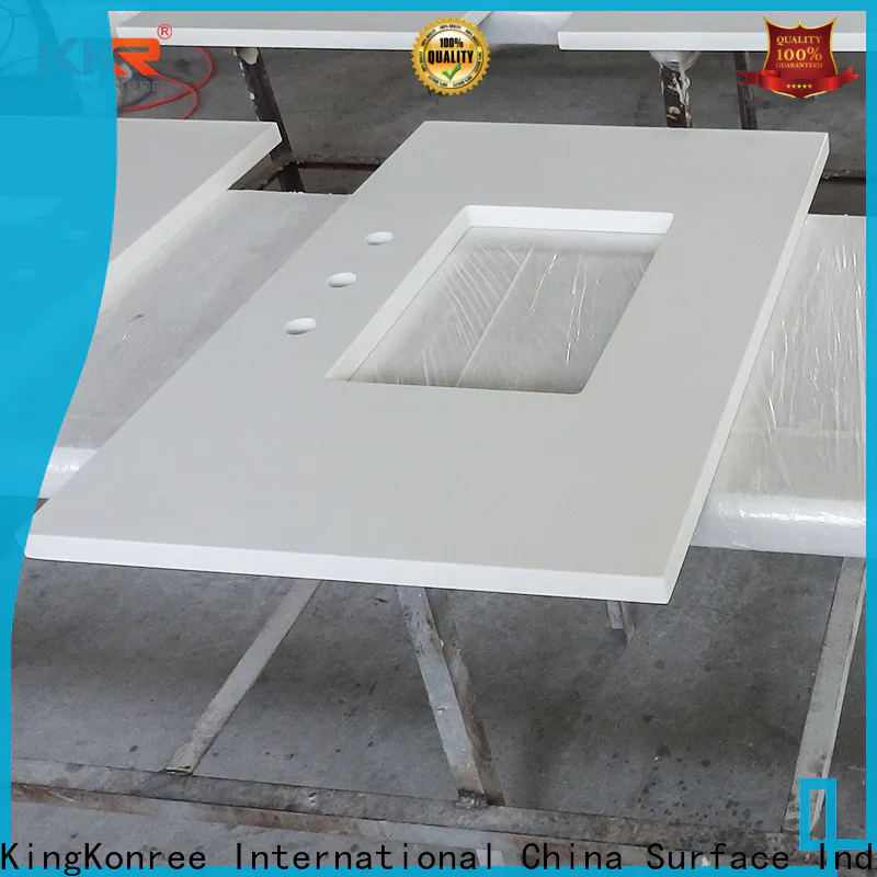 KingKonree royal hard surface countertops under-mount for bathroom