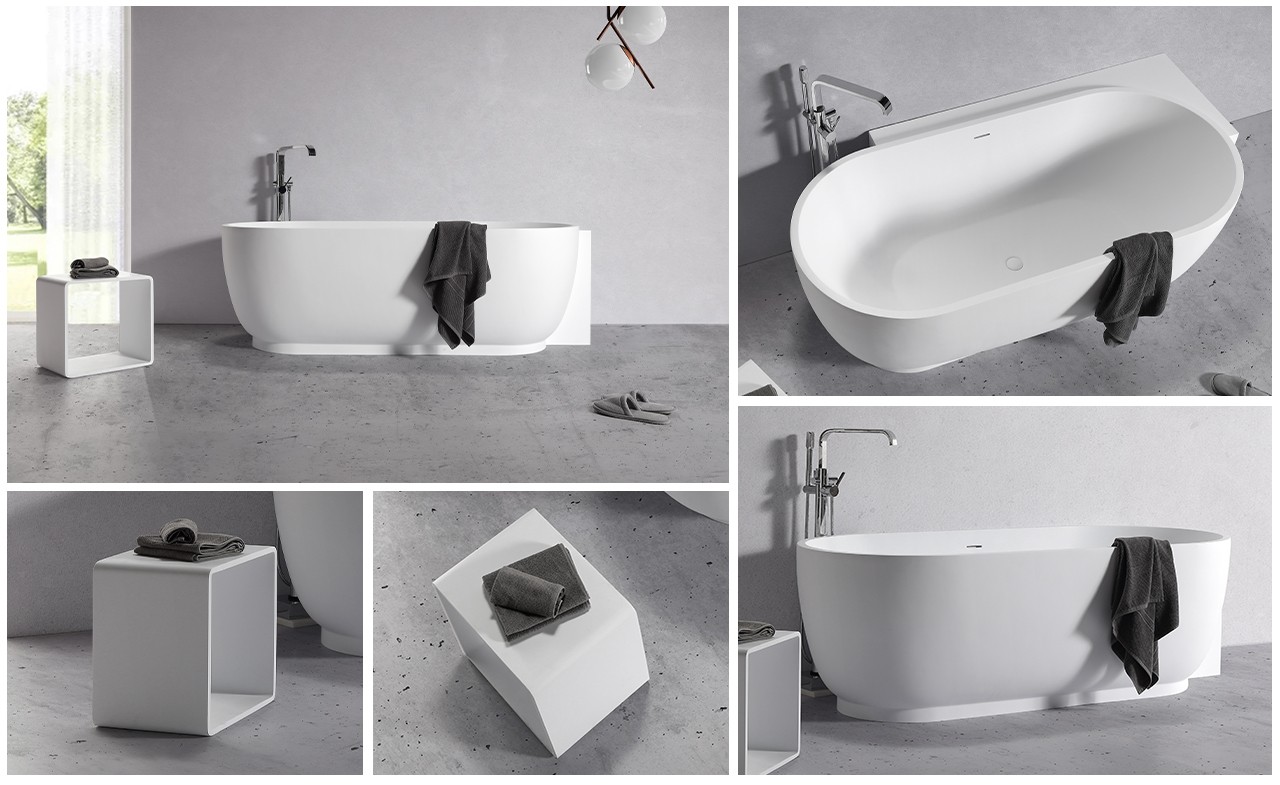 quality oval stand alone bathtub at discount for bathroom-14