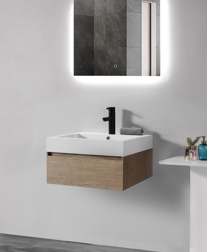 small wash basin with wall mounted design
